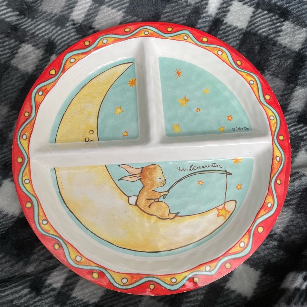 Baby Cie Rever D'Etre Une Star 'Wish On A Star' Round Plate Giraffe TA-IT0070